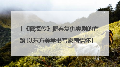 《藏海传》摒弃复仇爽剧的套路 以东方美学书写家国情怀