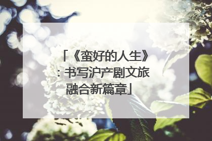 《蛮好的人生》：书写沪产剧文旅融合新篇章
