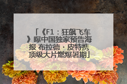 《F1：狂飙飞车》曝中国独家预告海报 布拉德・皮特携顶级大片燃爆暑期