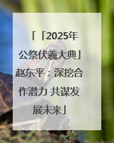 「2025年公祭伏羲大典」赵东平：深挖合作潜力 共谋发展未来