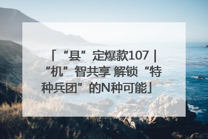 “县”定爆款107｜“机”智共享 解锁“特种兵团”的N种可能