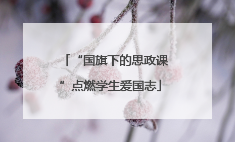 “国旗下的思政课”点燃学生爱国志