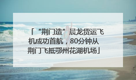 “荆门造”晨龙货运飞机成功首航，80分钟从荆门飞抵鄂州花湖机场