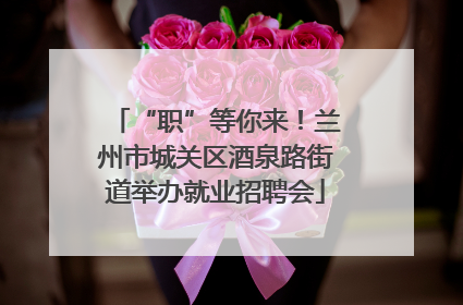 “职”等你来！兰州市城关区酒泉路街道举办就业招聘会