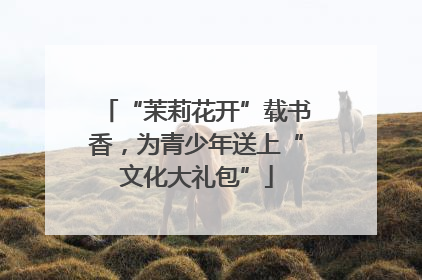 “茉莉花开”载书香，为青少年送上“文化大礼包”