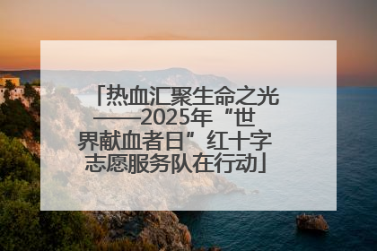 热血汇聚生命之光——2025年“世界献血者日”红十字志愿服务队在行动