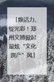 焕活力、绽光彩！郑州文博掀起最炫“文化遗产”风