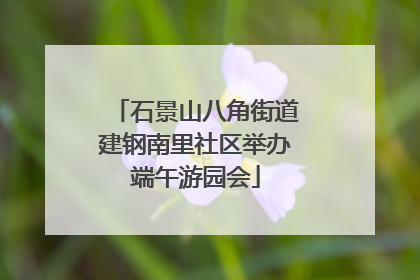 石景山八角街道建钢南里社区举办端午游园会