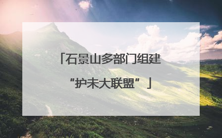 石景山多部门组建“护未大联盟”