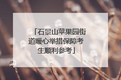 石景山苹果园街道暖心举措保障考生顺利参考