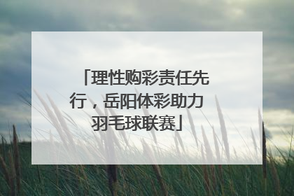 理性购彩责任先行，岳阳体彩助力羽毛球联赛