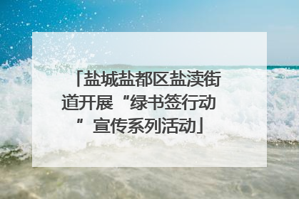 盐城盐都区盐渎街道开展“绿书签行动”宣传系列活动