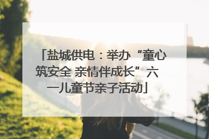 盐城供电：举办“童心筑安全 亲情伴成长”六一儿童节亲子活动