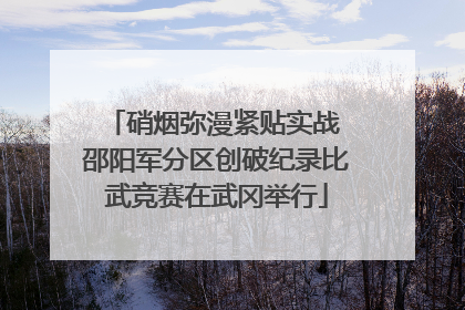 硝烟弥漫紧贴实战 邵阳军分区创破纪录比武竞赛在武冈举行