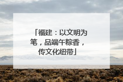 福建：以文明为笔，品端午粽香，传文化纽带