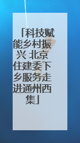 科技赋能乡村振兴 北京住建委下乡服务走进通州西集