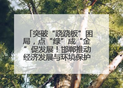突破“跷跷板”困局，点“绿”成“金”促发展！邯郸推动经济发展与环境保护互促共赢
