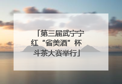 第三届武宁宁红“省美酒”杯斗茶大赛举行