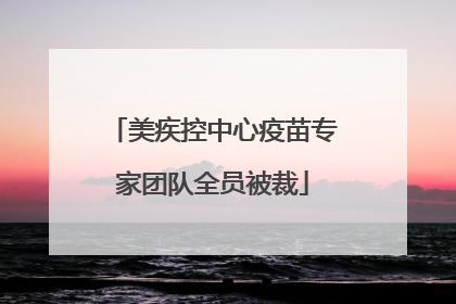 美疾控中心疫苗专家团队全员被裁