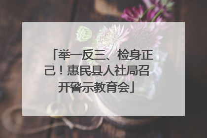举一反三、检身正己！惠民县人社局召开警示教育会