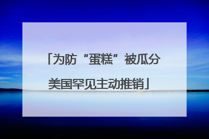 为防“蛋糕”被瓜分 美国罕见主动推销