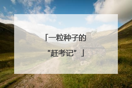 一粒种子的“赶考记”