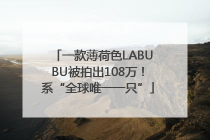 一款薄荷色LABUBU被拍出108万！系“全球唯一一只”