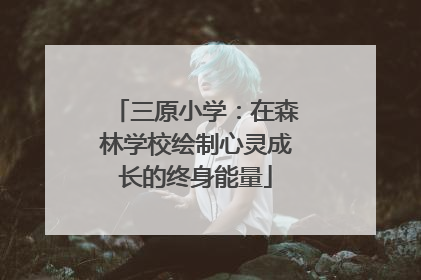 三原小学：在森林学校绘制心灵成长的终身能量