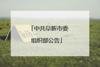 中共阜新市委组织部公告