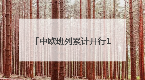 中欧班列累计开行110000列 货值超4500亿美元