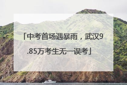 中考首场遇暴雨，武汉9.85万考生无一误考