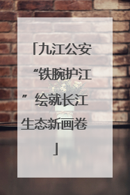 九江公安“铁腕护江”绘就长江生态新画卷