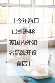 今年海口已引进48家国内外知名品牌开设首店