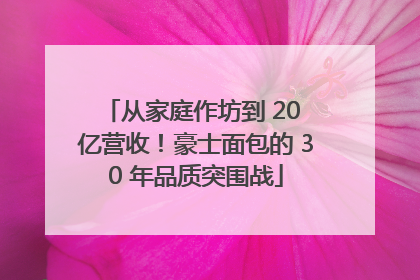 从家庭作坊到 20 亿营收！豪士面包的 30 年品质突围战