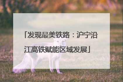 发现最美铁路：沪宁沿江高铁赋能区域发展