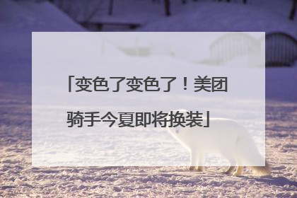 变色了变色了！美团骑手今夏即将换装
