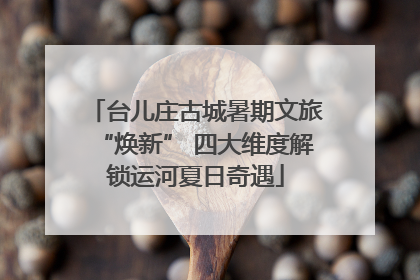 台儿庄古城暑期文旅“焕新” 四大维度解锁运河夏日奇遇