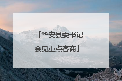 华安县委书记会见重点客商