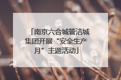 南京六合城管洁城集团开展“安全生产月”主题活动