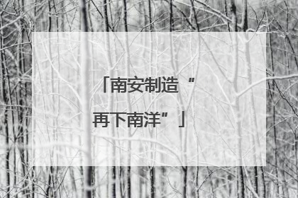 南安制造“再下南洋”