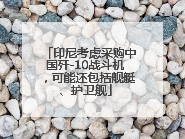 印尼考虑采购中国歼-10战斗机，可能还包括舰艇、护卫舰