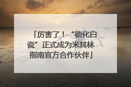 厉害了！“德化白瓷”正式成为米其林指南官方合作伙伴
