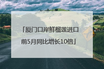厦门口岸鲜榴莲进口 前5月同比增长10倍
