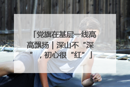党旗在基层一线高高飘扬｜深山不“深”，初心很“红”