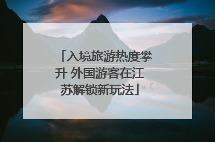 入境旅游热度攀升 外国游客在江苏解锁新玩法