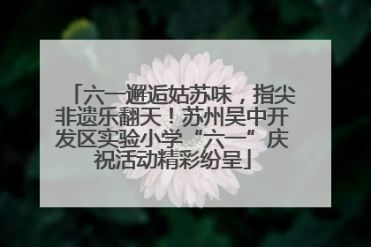 六一邂逅姑苏味，指尖非遗乐翻天！苏州吴中开发区实验小学“六一”庆祝活动精彩纷呈