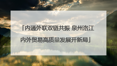 内通外联双链共振 泉州洛江内外贸易高质量发展开新局