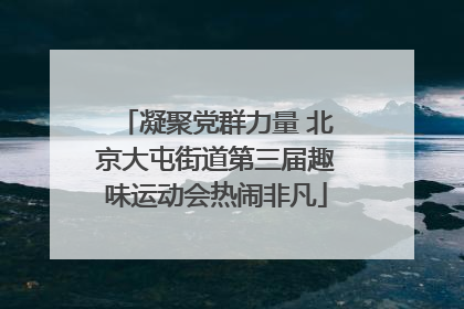 凝聚党群力量 北京大屯街道第三届趣味运动会热闹非凡