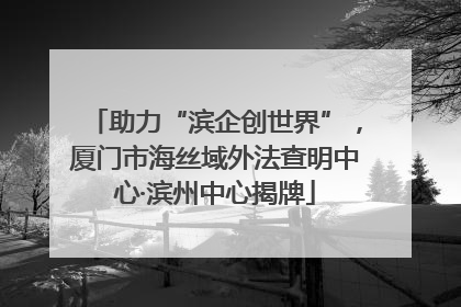 助力“滨企创世界”，厦门市海丝域外法查明中心·滨州中心揭牌