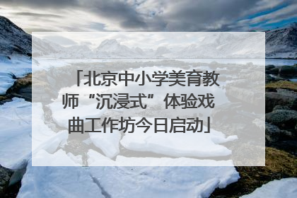 北京中小学美育教师“沉浸式”体验戏曲工作坊今日启动